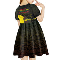 Juneteenth Freedom Day Kid Short Sleeve Dress 1865 Black Independence African Pattern - Wonder Print Shop