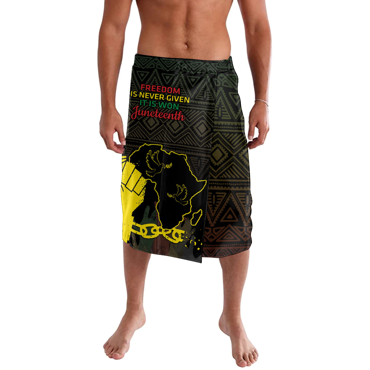 Juneteenth Freedom Day Lavalava 1865 Black Independence African Pattern - Wonder Print Shop