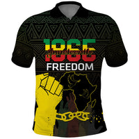 Juneteenth Freedom Day Polo Shirt 1865 Black Independence African Pattern - Wonder Print Shop