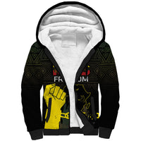 Juneteenth Freedom Day Sherpa Hoodie 1865 Black Independence African Pattern - Wonder Print Shop