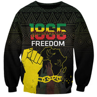 Juneteenth Freedom Day Sweatshirt 1865 Black Independence African Pattern - Wonder Print Shop