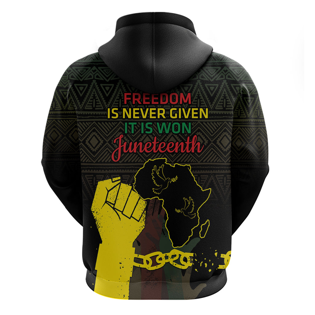 Juneteenth Freedom Day Zip Hoodie 1865 Black Independence African Pattern - Wonder Print Shop