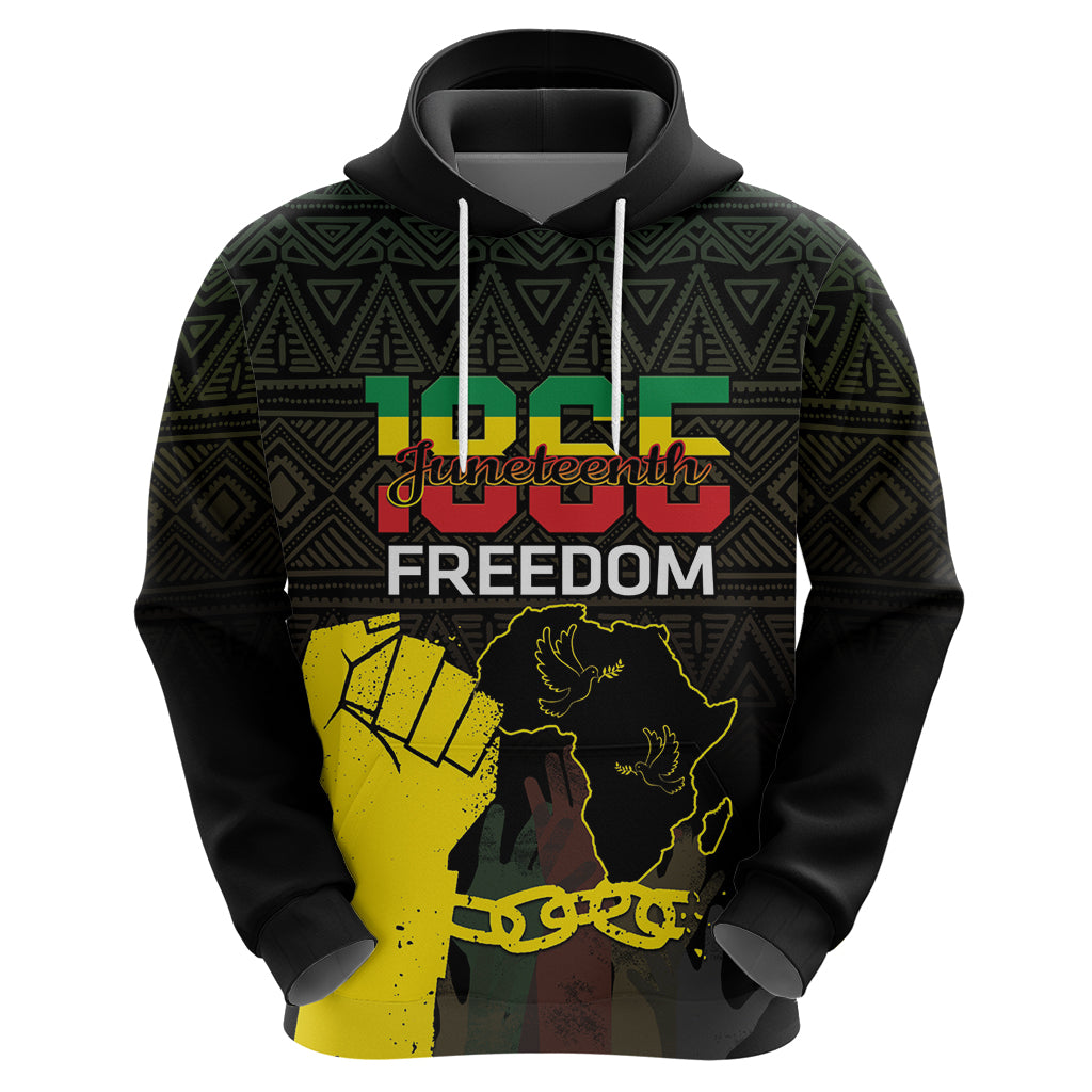 Juneteenth Freedom Day Zip Hoodie 1865 Black Independence African Pattern - Wonder Print Shop