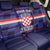 Custom Croatia Football Back Car Seat Cover Come On Vatreni Checkerboard Style