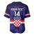 Custom Croatia Football Baseball Jersey Come On Vatreni Checkerboard Style