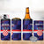 Custom Croatia Football 4 in 1 Can Cooler Tumbler Come On Vatreni Checkerboard Style