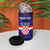 Custom Croatia Football 4 in 1 Can Cooler Tumbler Come On Vatreni Checkerboard Style