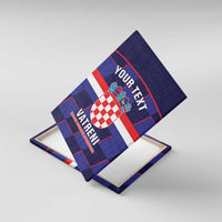 Custom Croatia Football Canvas Wall Art Come On Vatreni Checkerboard Style