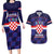 Custom Croatia Football Couples Matching Long Sleeve Bodycon Dress and Hawaiian Shirt Come On Vatreni Checkerboard Style