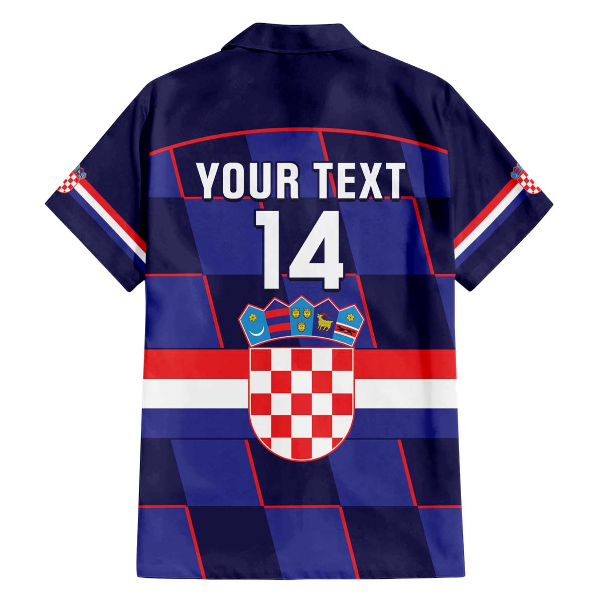 Custom Croatia Football Family Matching Off The Shoulder Long Sleeve Dress and Hawaiian Shirt Come On Vatreni Checkerboard Style