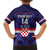 Custom Croatia Football Family Matching Off Shoulder Maxi Dress and Hawaiian Shirt Come On Vatreni Checkerboard Style