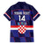 Custom Croatia Football Family Matching Off Shoulder Maxi Dress and Hawaiian Shirt Come On Vatreni Checkerboard Style