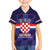 Custom Croatia Football Family Matching Off Shoulder Maxi Dress and Hawaiian Shirt Come On Vatreni Checkerboard Style