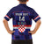 Custom Croatia Football Family Matching Short Sleeve Bodycon Dress and Hawaiian Shirt Come On Vatreni Checkerboard Style