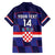 Custom Croatia Football Family Matching Short Sleeve Bodycon Dress and Hawaiian Shirt Come On Vatreni Checkerboard Style