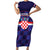 Custom Croatia Football Family Matching Short Sleeve Bodycon Dress and Hawaiian Shirt Come On Vatreni Checkerboard Style