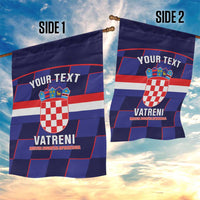 Custom Croatia Football Garden Flag Come On Vatreni Checkerboard Style
