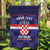 Custom Croatia Football Garden Flag Come On Vatreni Checkerboard Style