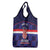 Custom Croatia Football Grocery Bag Come On Vatreni Checkerboard Style