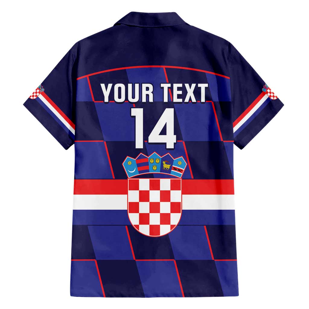 Custom Croatia Football Hawaiian Shirt Come On Vatreni Checkerboard Style