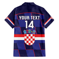 Custom Croatia Football Hawaiian Shirt Come On Vatreni Checkerboard Style