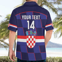 Custom Croatia Football Hawaiian Shirt Come On Vatreni Checkerboard Style