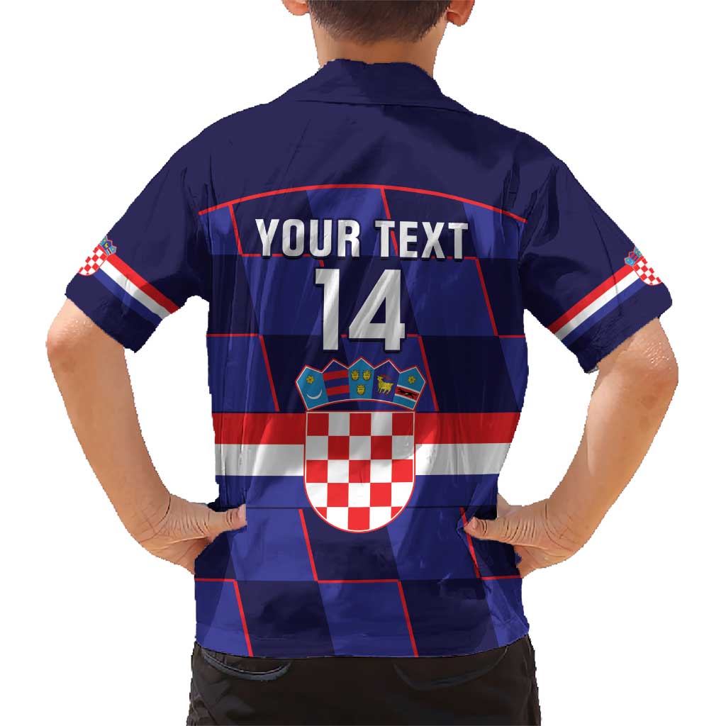 Custom Croatia Football Hawaiian Shirt Come On Vatreni Checkerboard Style