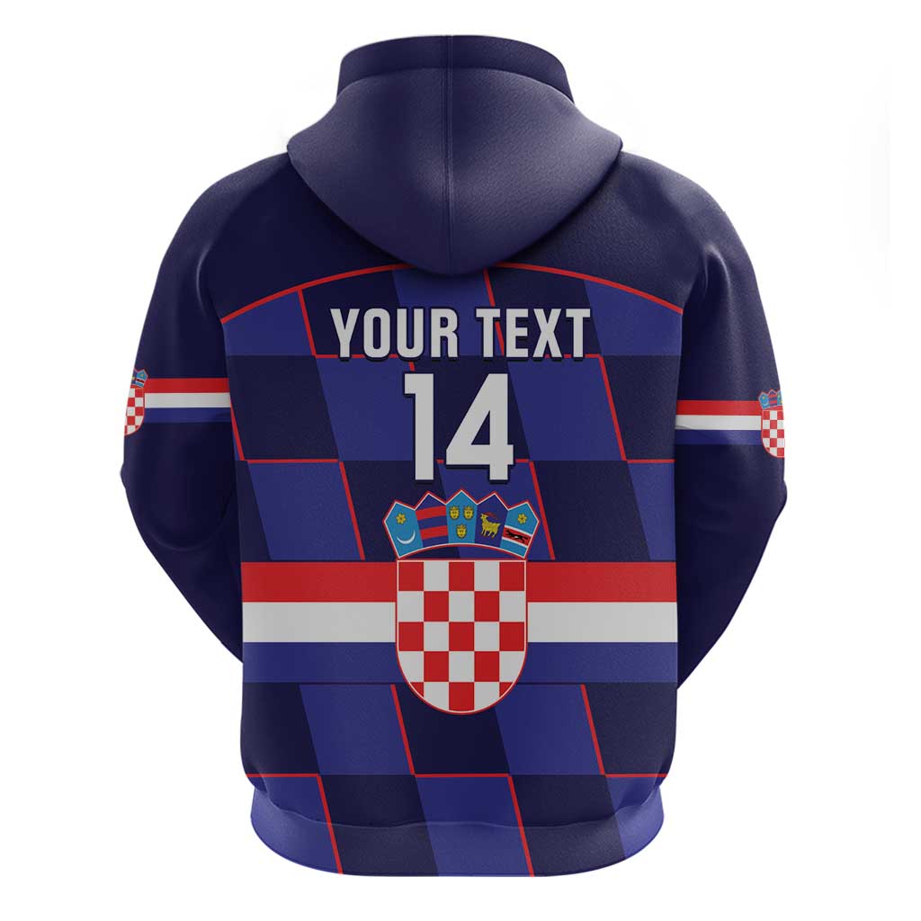 Custom Croatia Football Hoodie Come On Vatreni Checkerboard Style