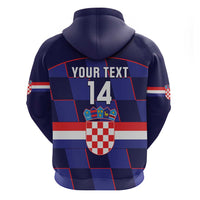 Custom Croatia Football Hoodie Come On Vatreni Checkerboard Style