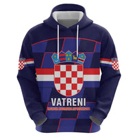 Custom Croatia Football Hoodie Come On Vatreni Checkerboard Style
