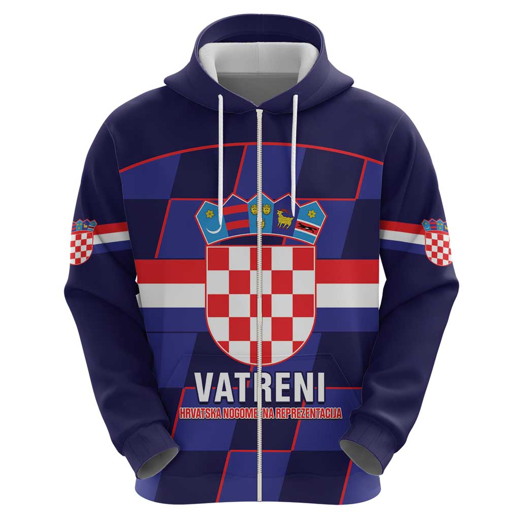 Custom Croatia Football Hoodie Come On Vatreni Checkerboard Style
