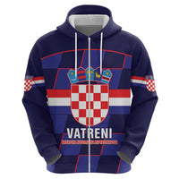 Custom Croatia Football Hoodie Come On Vatreni Checkerboard Style