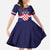 Custom Croatia Football Kid Short Sleeve Dress Come On Vatreni Checkerboard Style
