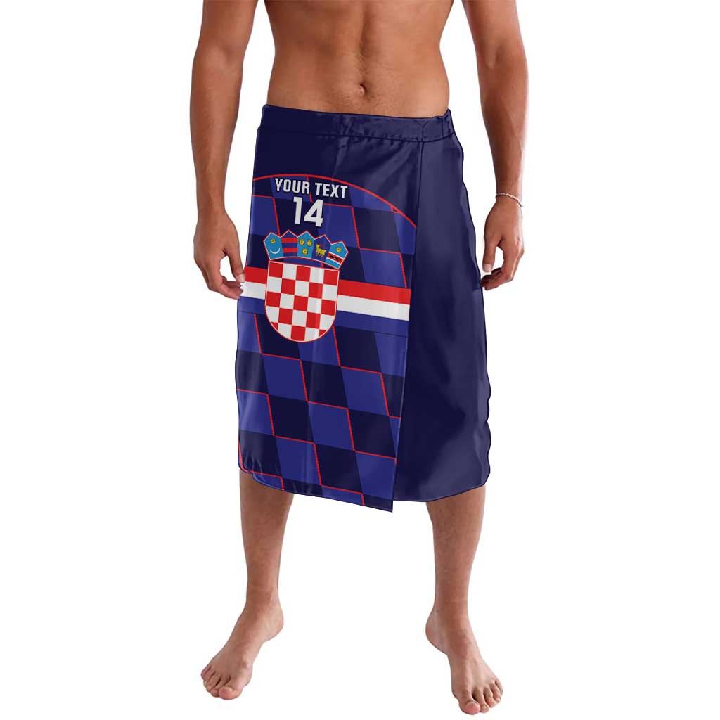 Custom Croatia Football Lavalava Come On Vatreni Checkerboard Style