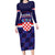 Custom Croatia Football Long Sleeve Bodycon Dress Come On Vatreni Checkerboard Style