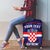 Custom Croatia Football Luggage Cover Come On Vatreni Checkerboard Style