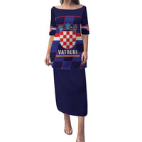 Custom Croatia Football Puletasi Come On Vatreni Checkerboard Style