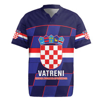 Custom Croatia Football Rugby Jersey Come On Vatreni Checkerboard Style