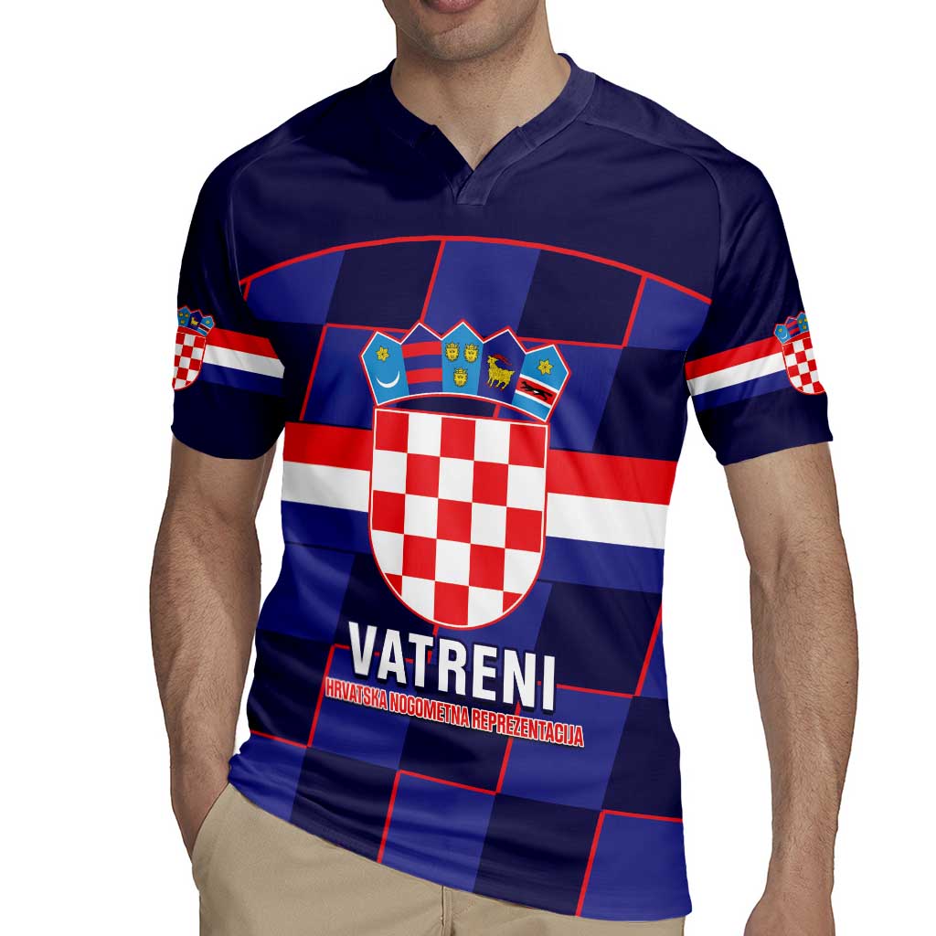 Custom Croatia Football Rugby Jersey Come On Vatreni Checkerboard Style