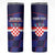 Custom Croatia Football Skinny Tumbler Come On Vatreni Checkerboard Style