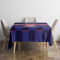 Custom Croatia Football Tablecloth Come On Vatreni Checkerboard Style