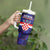 Custom Croatia Football Tumbler With Handle Come On Vatreni Checkerboard Style