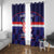 Custom Croatia Football Window Curtain Come On Vatreni Checkerboard Style
