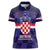 Custom Croatia Football Women Polo Shirt Come On Vatreni Checkerboard Style