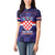 Custom Croatia Football Women Polo Shirt Come On Vatreni Checkerboard Style