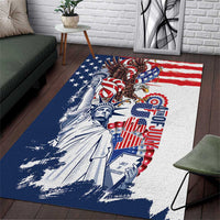 United States 4th Of July Area Rug USA Eagle Statue Of Librerty