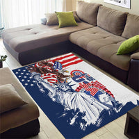 United States 4th Of July Area Rug USA Eagle Statue Of Librerty