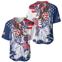 United States 4th Of July Baseball Jersey USA Eagle Statue Of Librerty