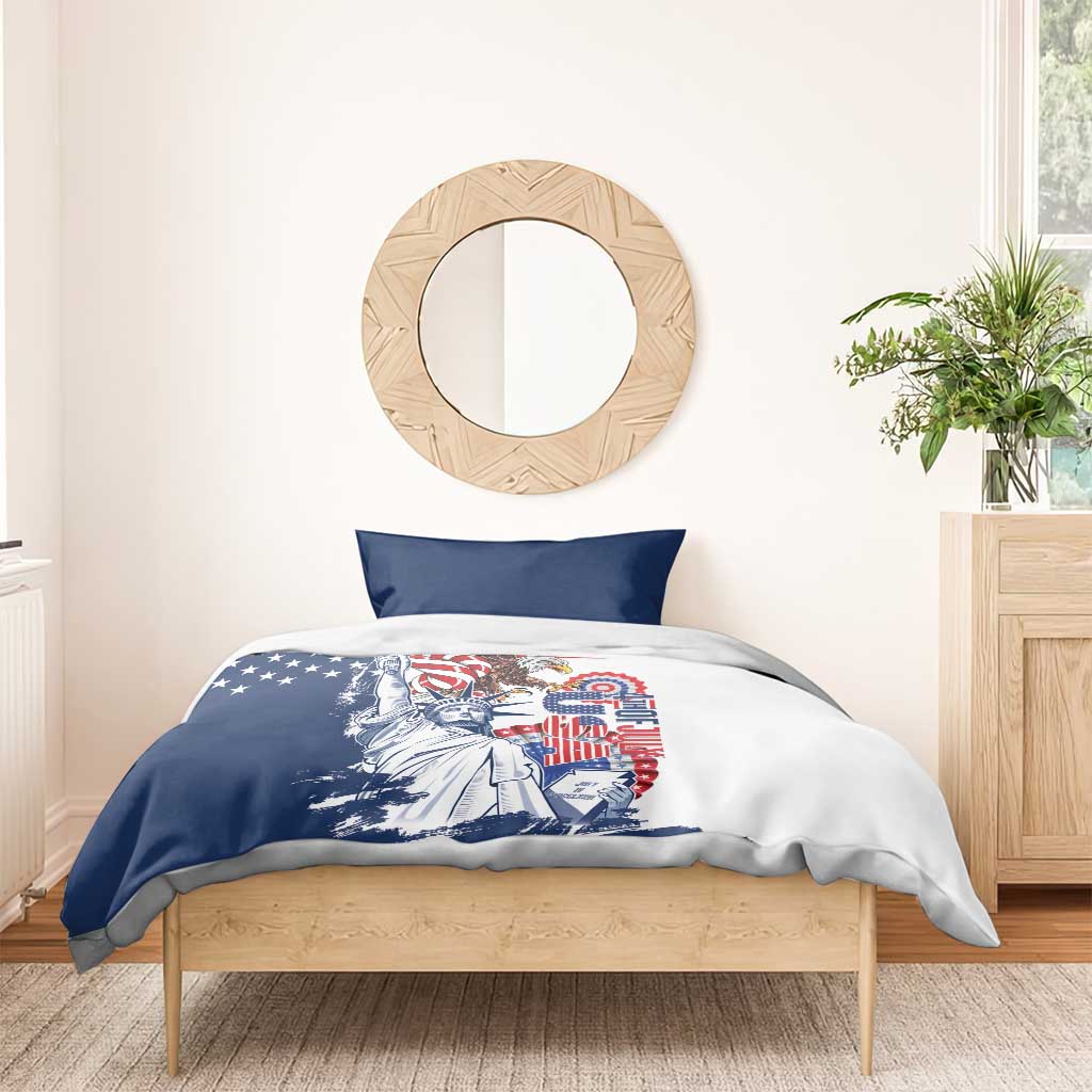 United States 4th Of July Bedding Set USA Eagle Statue Of Librerty