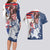 United States 4th Of July Couples Matching Long Sleeve Bodycon Dress and Hawaiian Shirt USA Eagle Statue Of Librerty